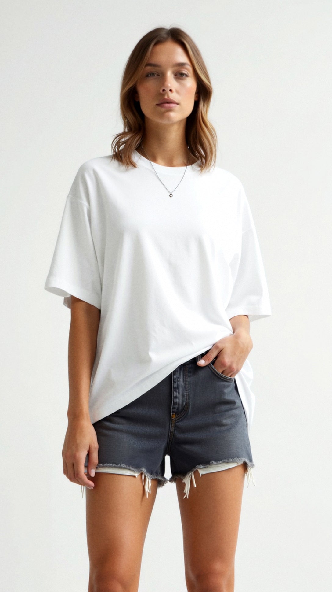 Dames Oversized T-shirt van Katoen – Casual Luxe, Relaxte Pasvorm, Ideaal voor Lente en Zomer Tops Dames 0